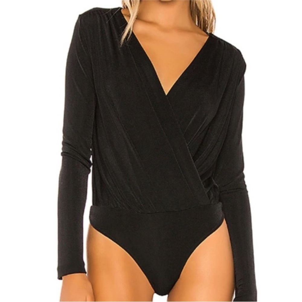 FREE PEOPLE NWT womans Turnt Bodysuit in Black Size S